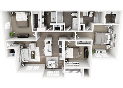Lexington Farms C1 - 3 bed 2 bath - 3D